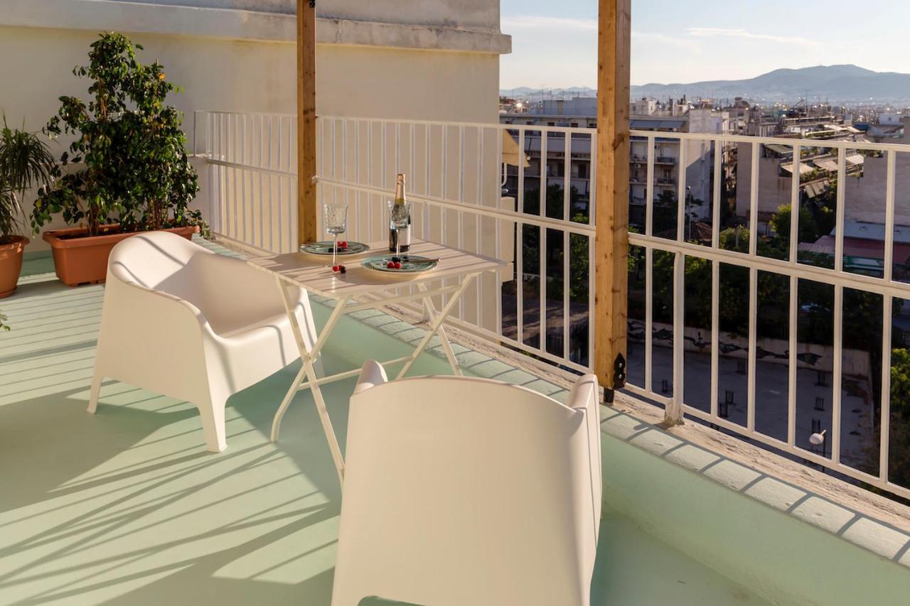 Blue And White Apartment Vipgreece Atena Exterior foto
